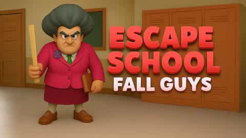 ESCAPE FROM SCHOOL🚪FALL GUYS