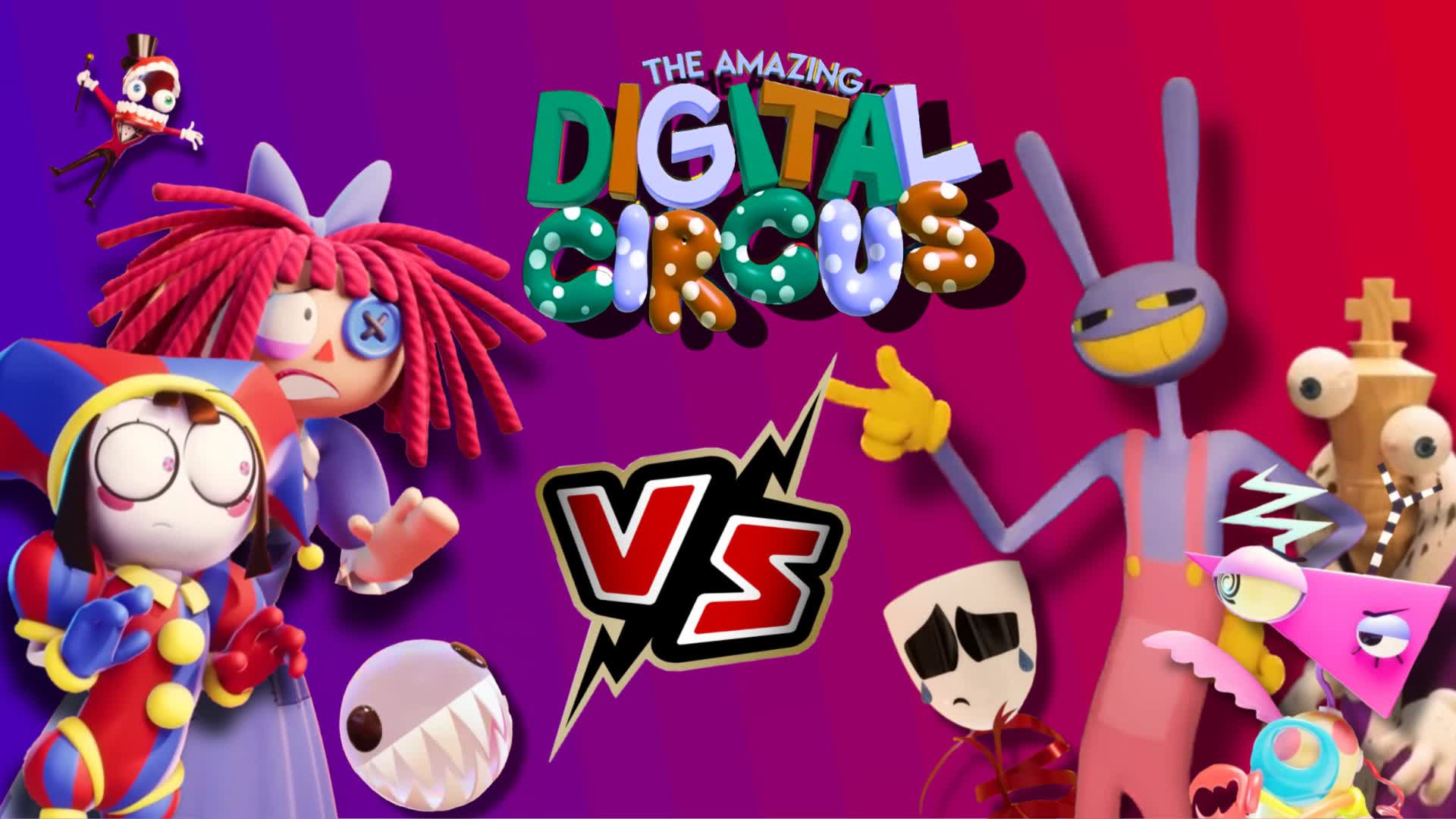 The amazing digital circus: 1v1v1v1