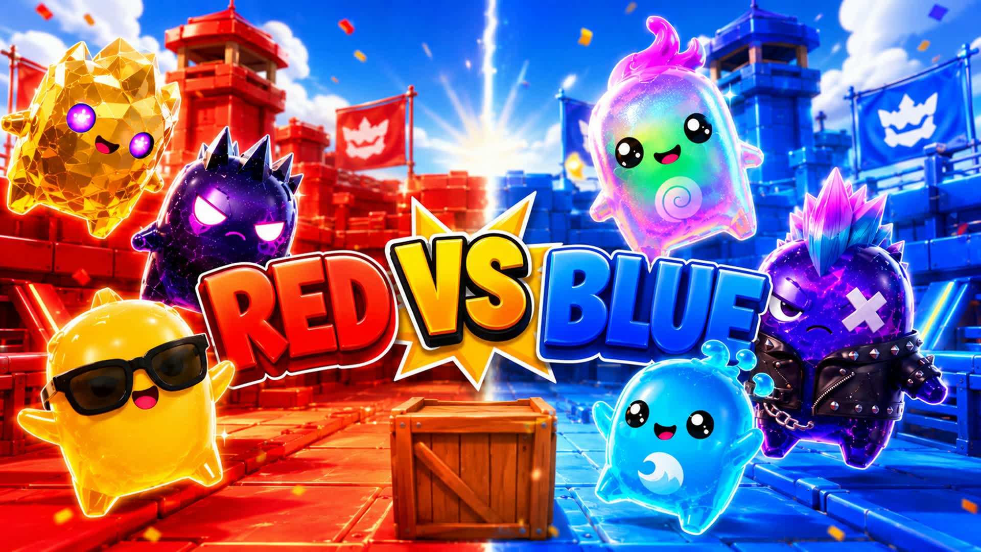 🔴🔵 RED vs BLUE SUPER PARTY 🎊