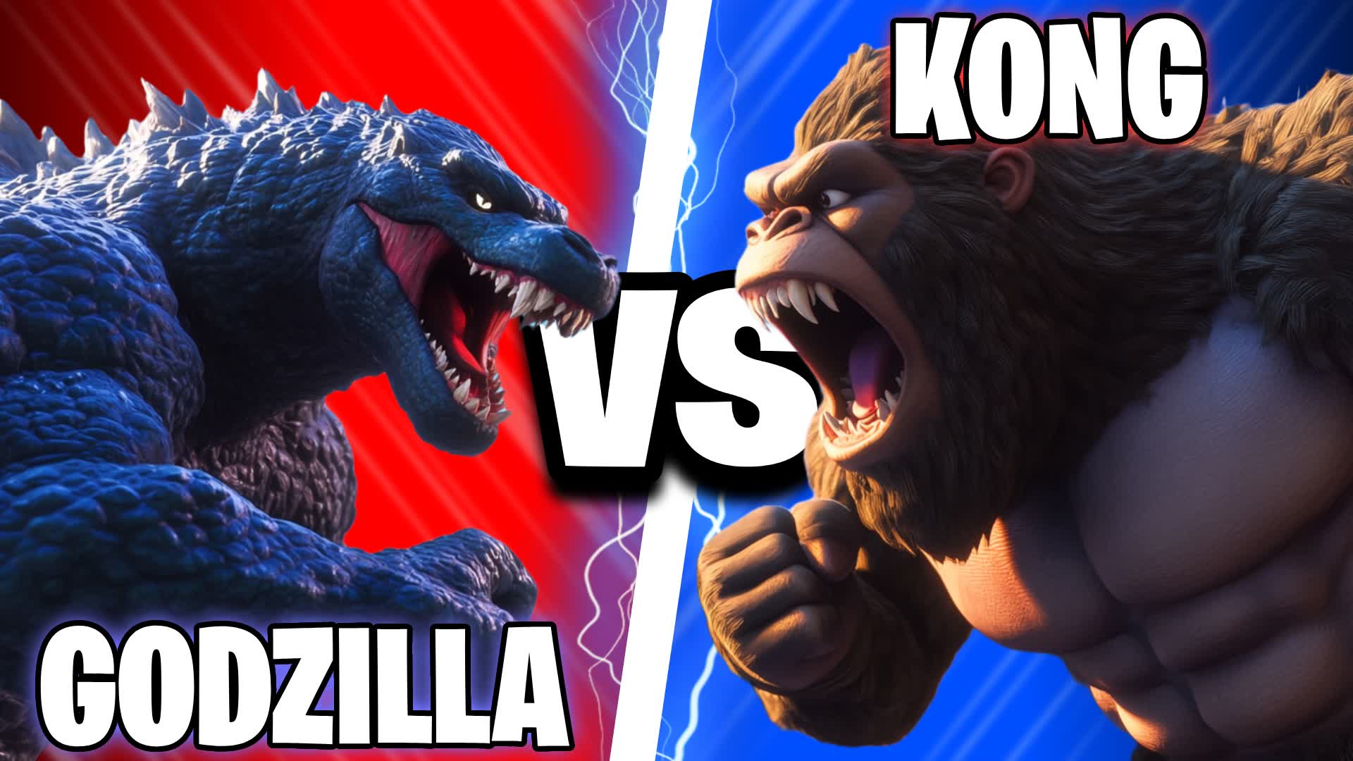 🦖GODZILLA VS KONG🐒 RED VS BLUE