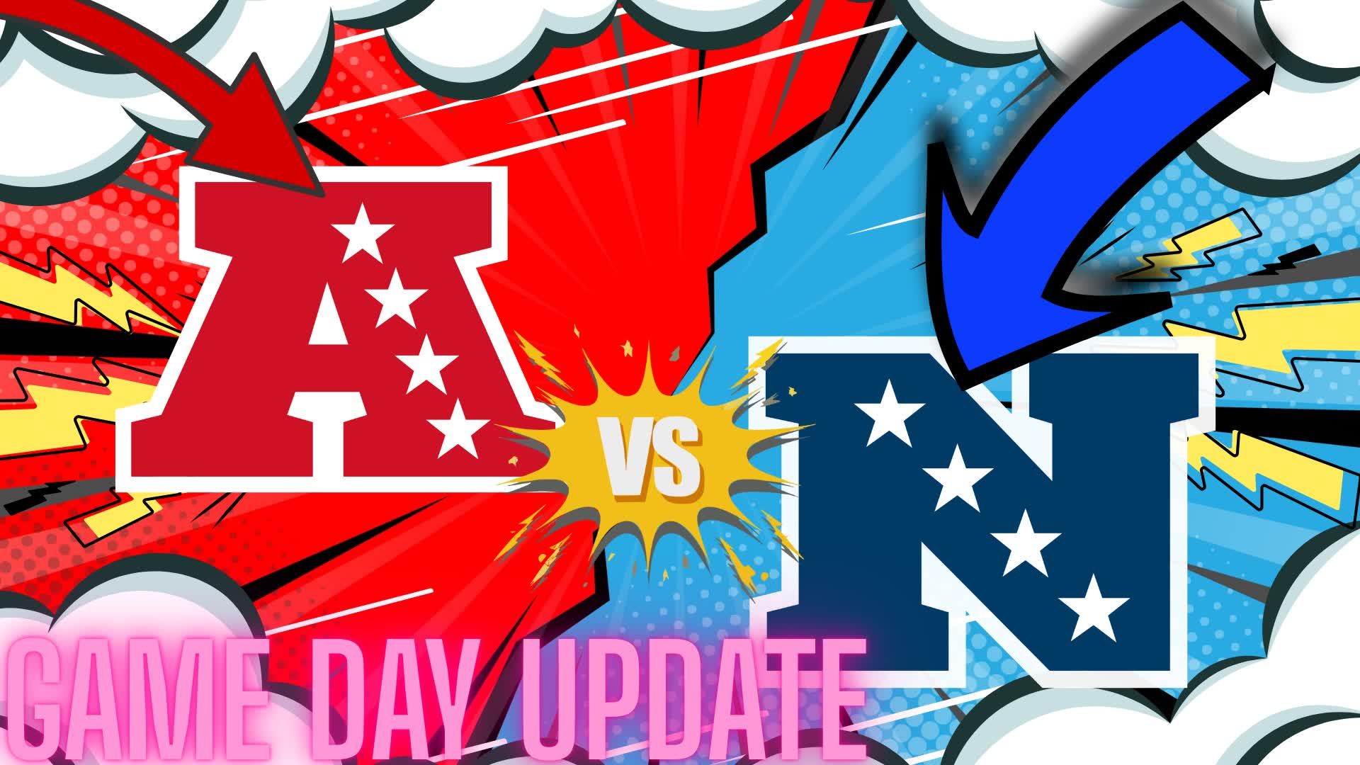 AFC vs NFC (red vs blue)