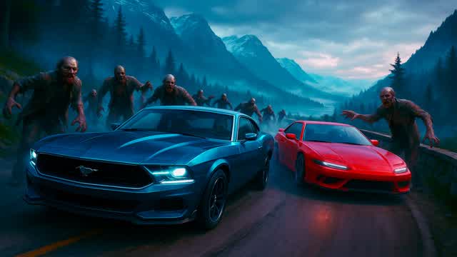 🧟ZOMBIE ROAD - ALL WEAPON DRIVE FFA🧟