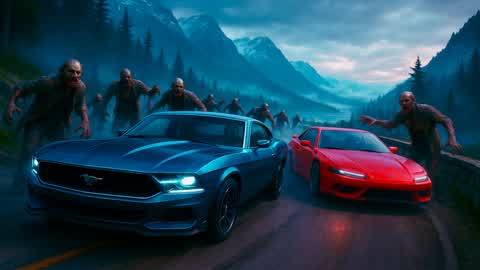 🧟ZOMBIE ROAD - ALL WEAPON DRIVE FFA🧟