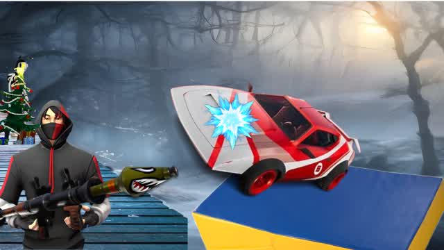 ROCKET VS CARS CHRISTMAS BATTLE