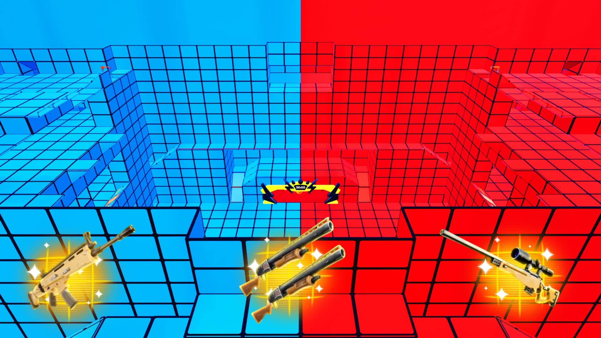 CRAZY RED VS BLUE 🔴🔵 (ALL NEW GUNS)