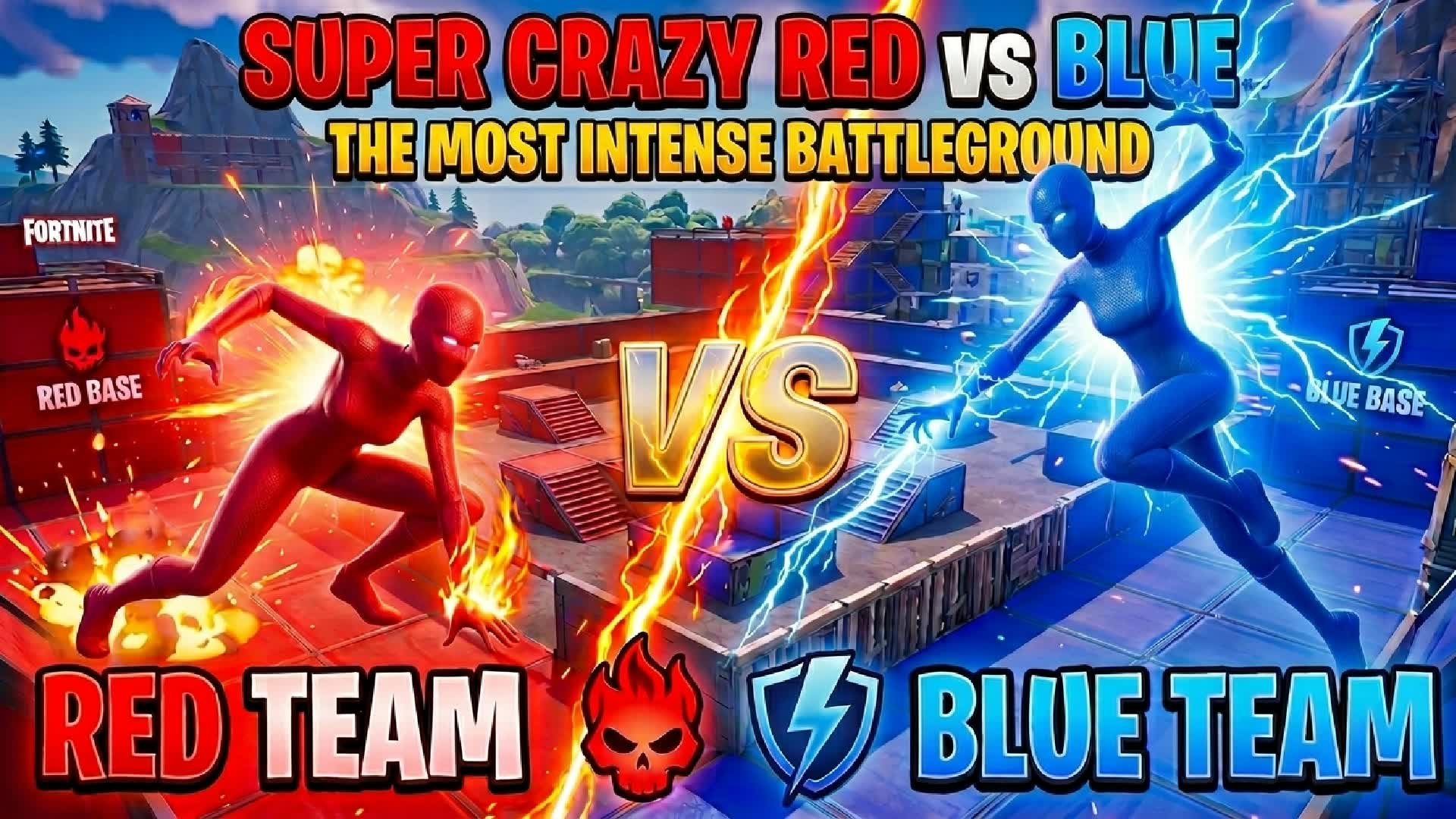 🤪😜SUPER CRAZY RED VS BLUE🔴🔵