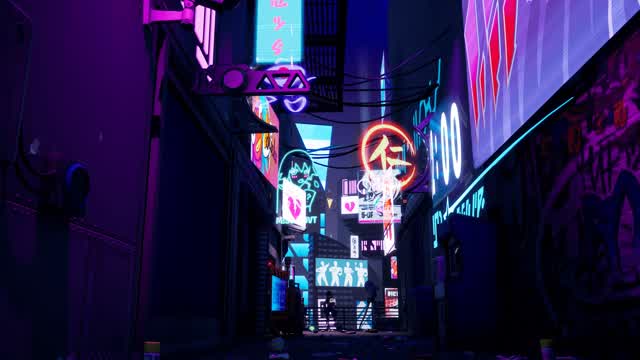 Capture 1 – Cyberpunk alleyway