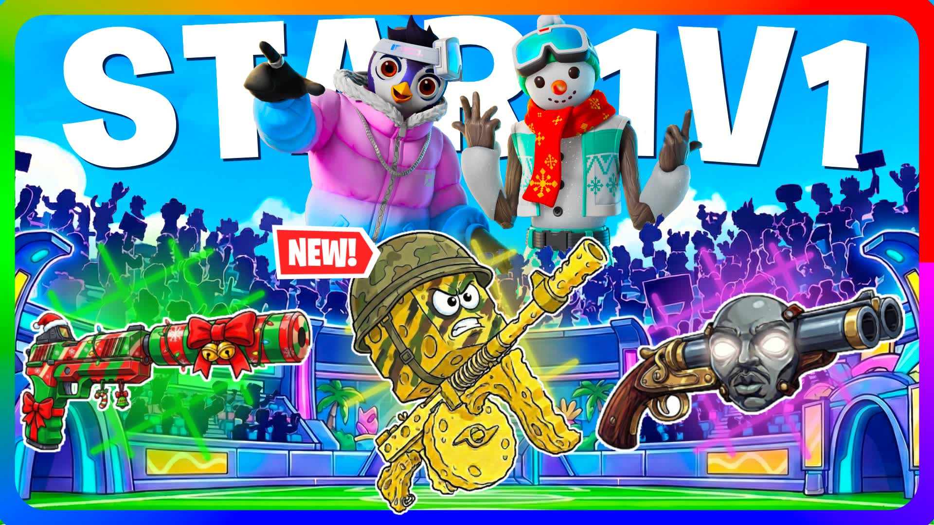 ⭐ALL-STAR 1V1 FFA - ALL GUNS AND CARS
