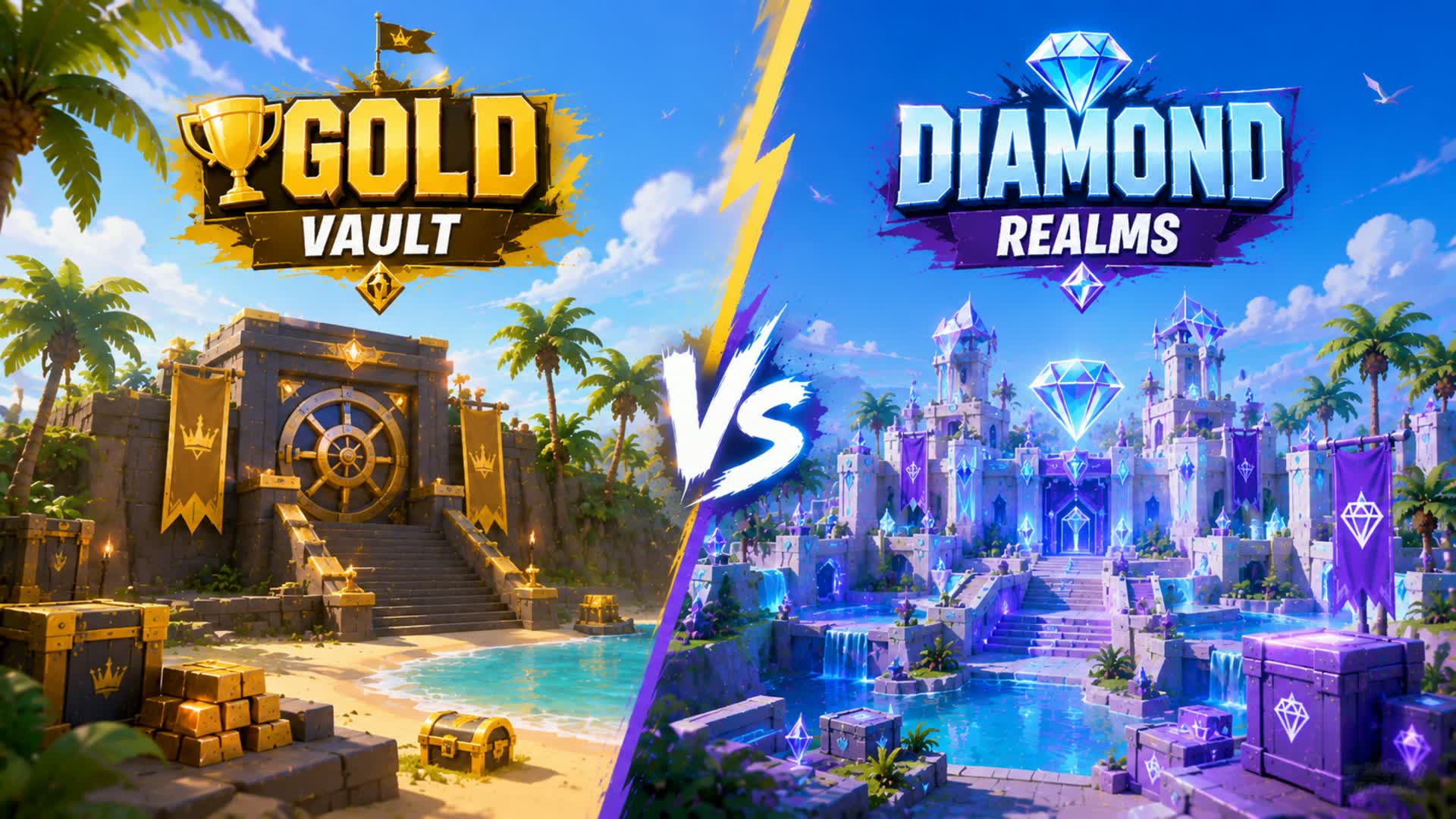 🏆 GOLD VAULT VS DIAMOND REALMS 💎