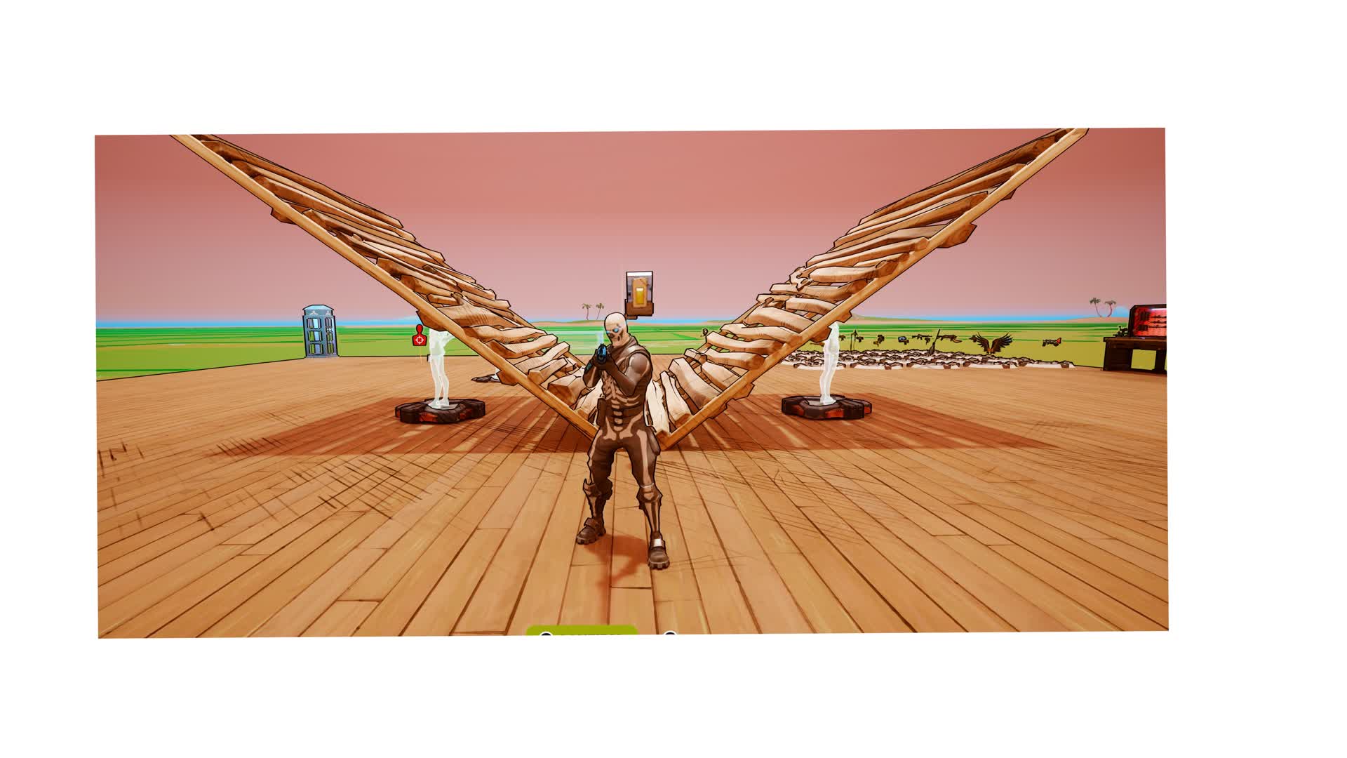Animated 1v1 build fight