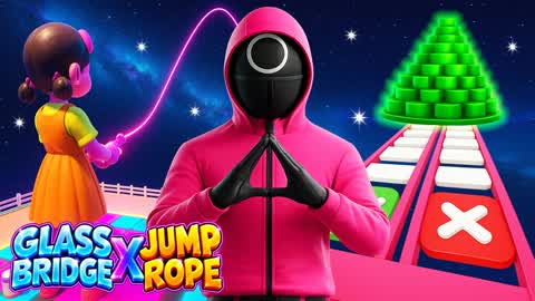⭐ JUMP ROPE ➰ GLASS BRIDGE ⭐- SQUID OBBY