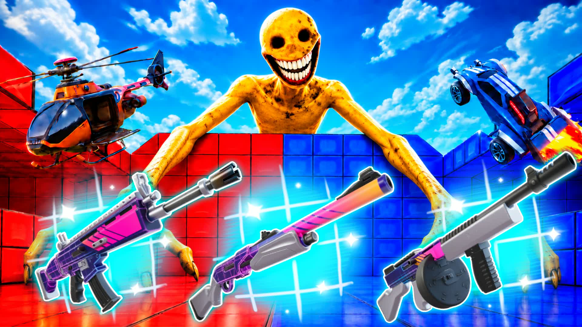 XTREME RED VS BLUE NUKE ALL GUNS
