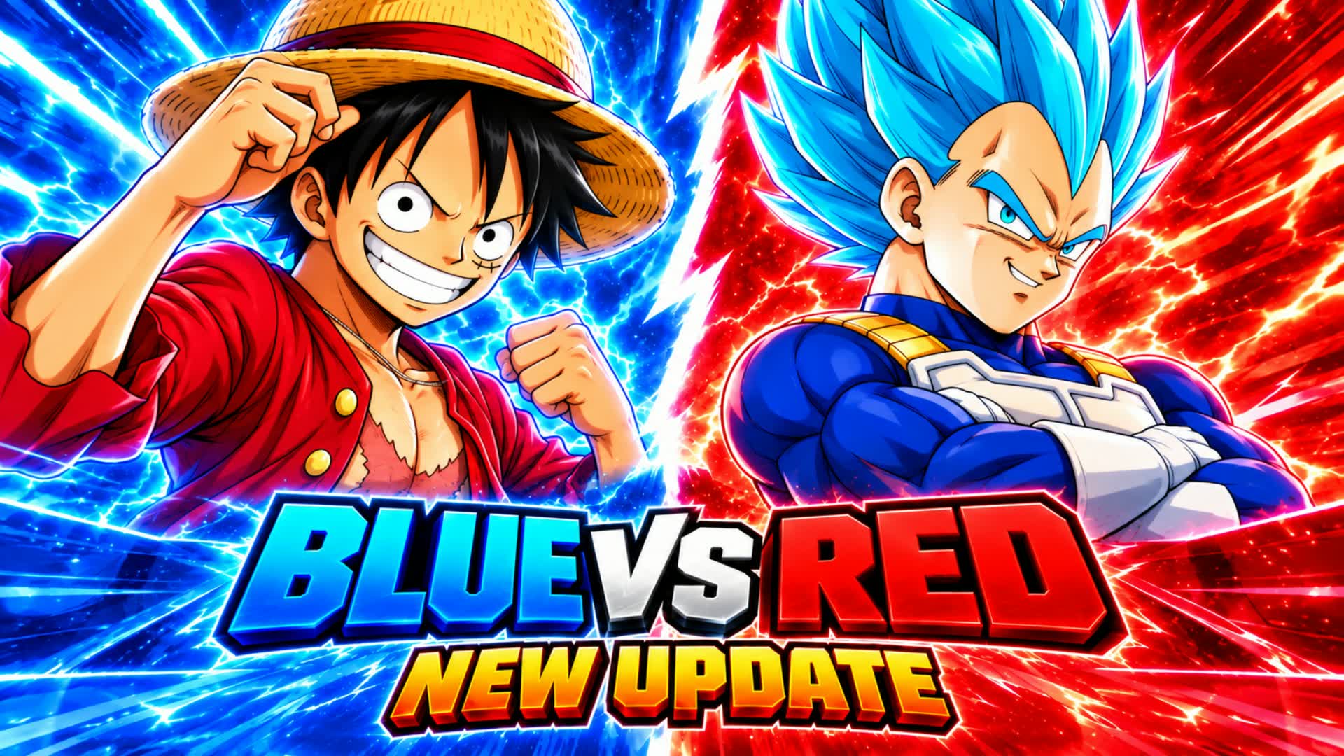 ONEPIECE VS VEGETA RED VS BLUE RVB π΄π΅