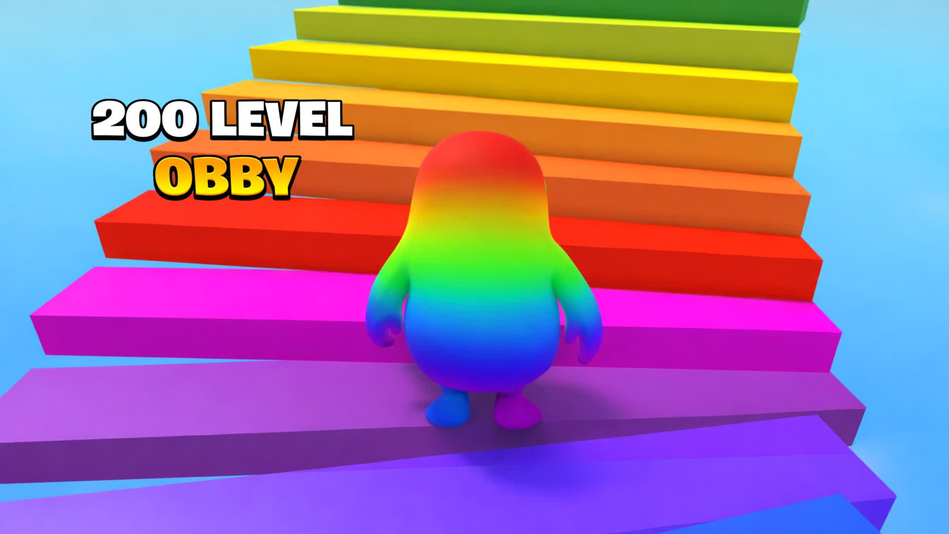 🌈FUN FALL GUYS 200+ OBBY PARKOUR