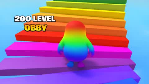 🌈FUN FALL GUYS 200+ OBBY PARKOUR