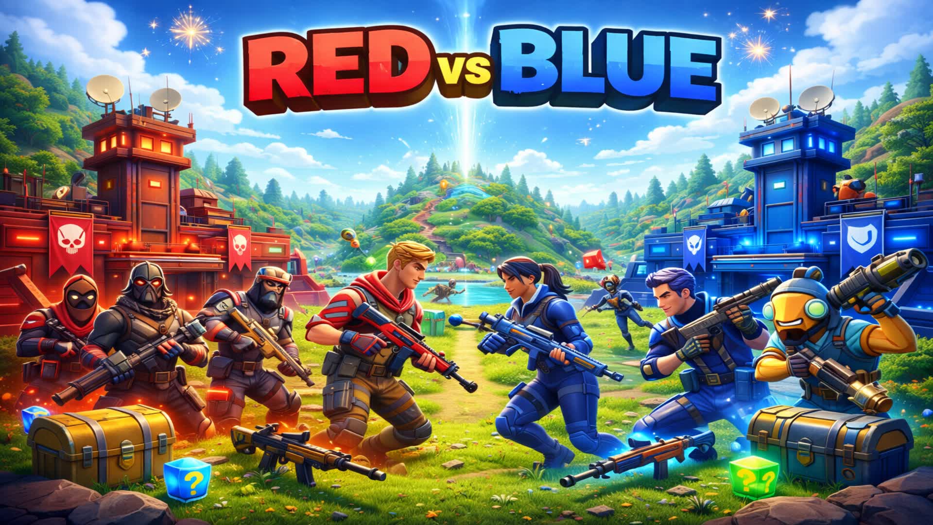 CRAZY 🔴RED VS🔵BLUE 10 VS 10