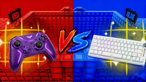 RED VS BLUE🔴🔵CONTROLLER VS KEYBOARD!