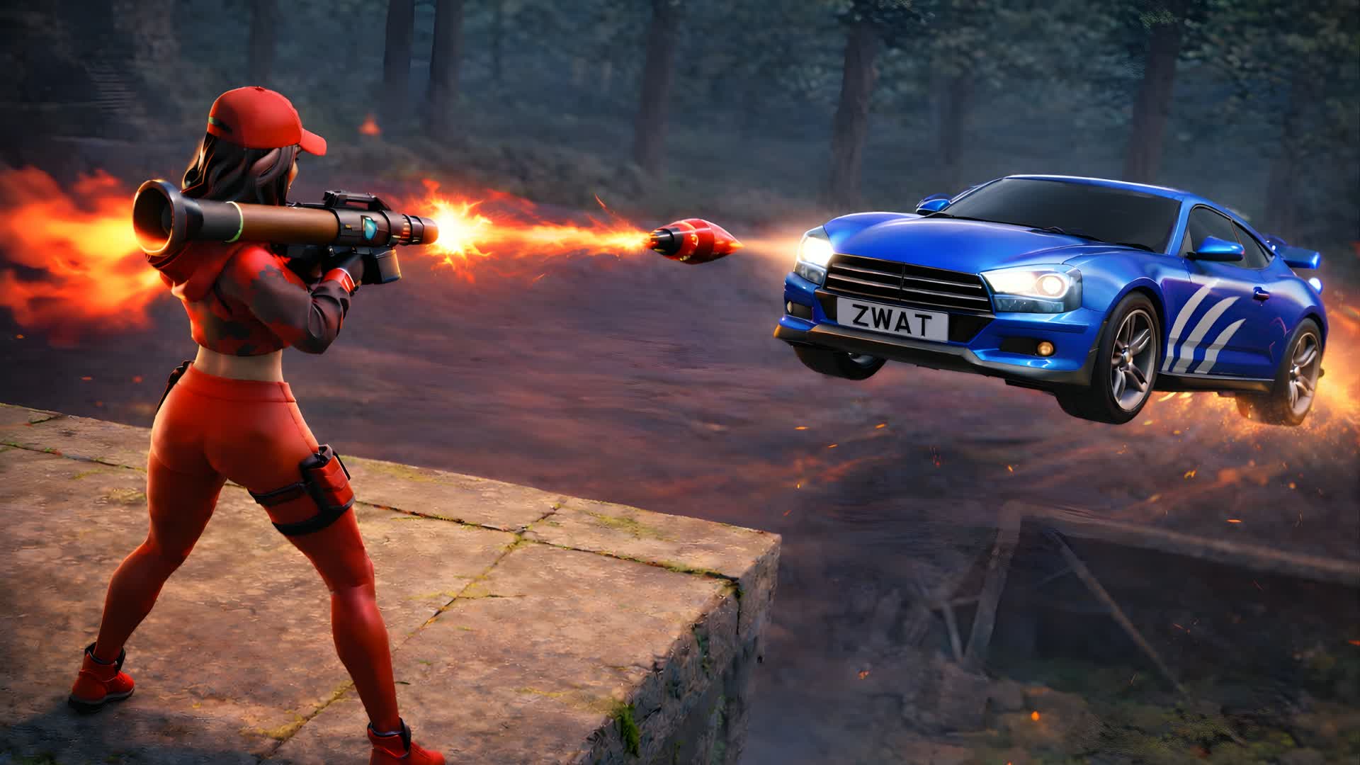 カーvsロケット