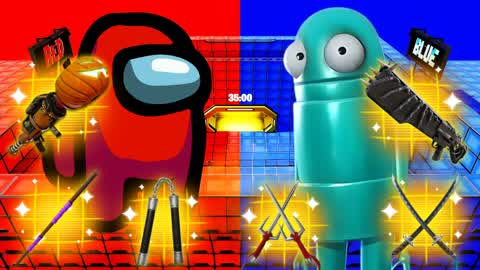 AMONG US VS REPO TMNT RED VS BLUE 🔴🔵