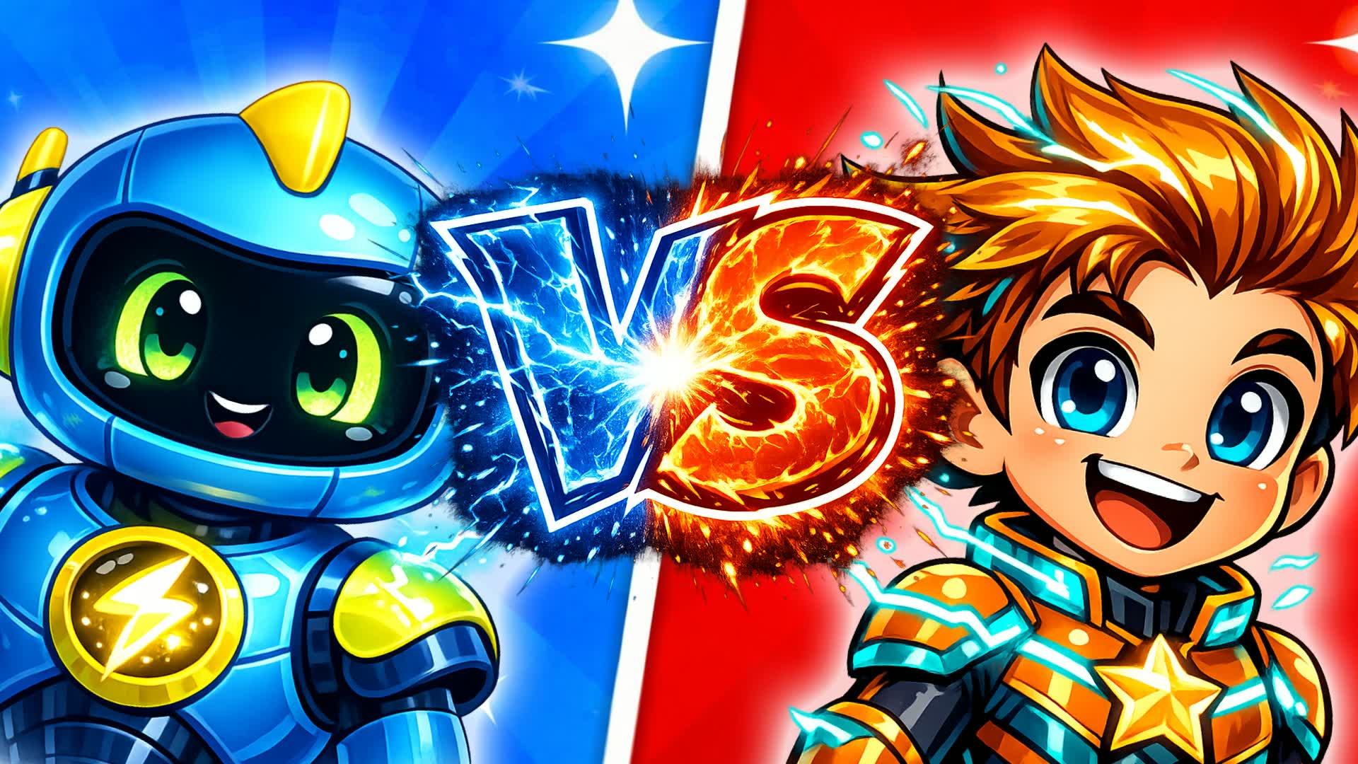 🤖⚡ BLUE BOT VS RED HERO 🔥⭐