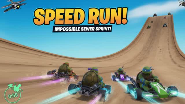 TMNT - MEGA RAMP SPEED RUN!