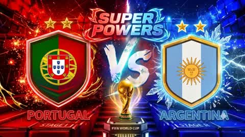😨PORTUGAL VS ARGENTINA ROJO VS AZUL🔴🔵