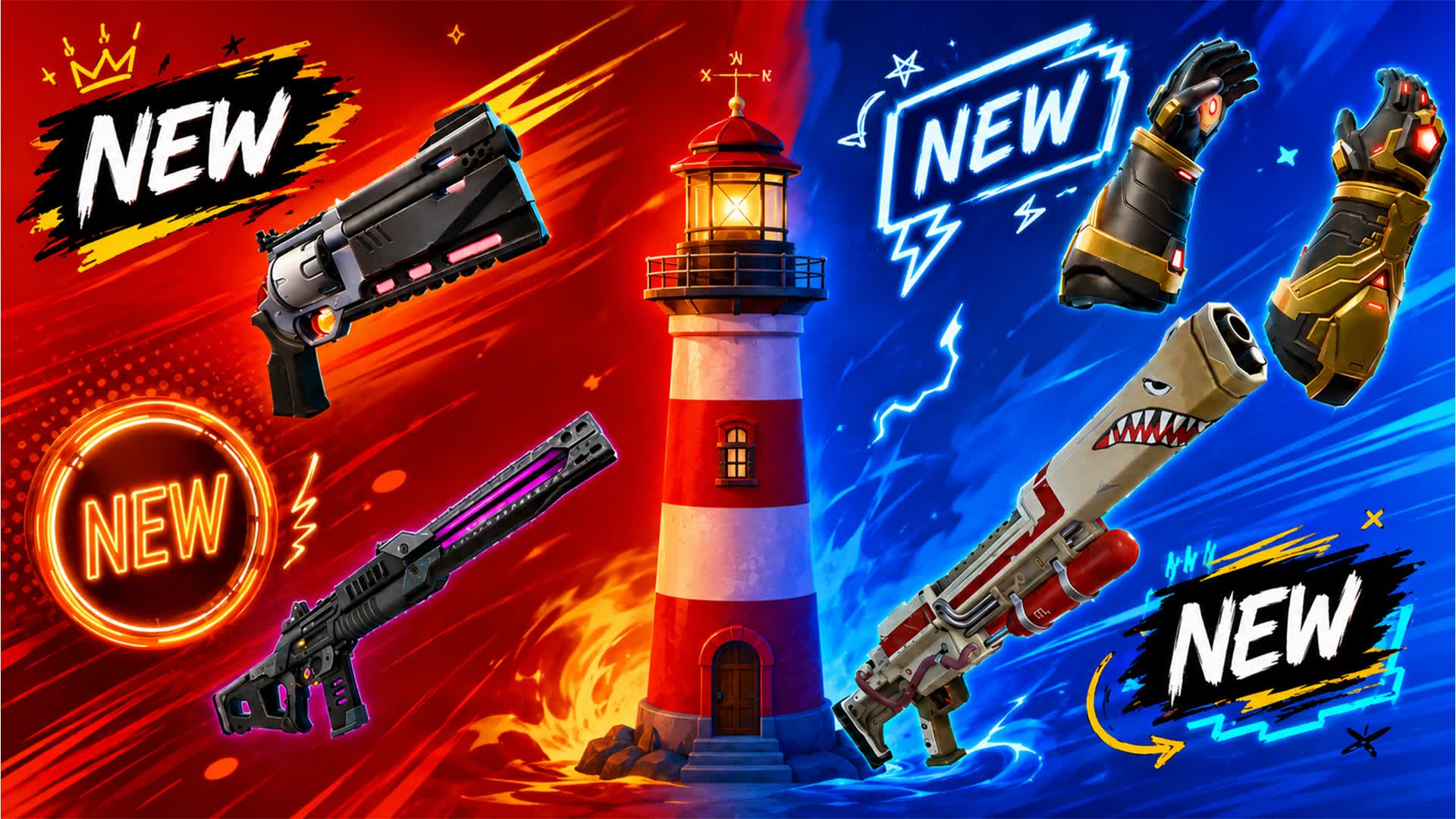 RED VS BLUE Lighthouse 🔴🔵