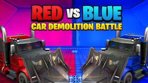 Red vs Blue Car Demolition Battle 🔥