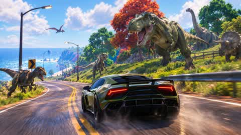 Dinosaur Drive - Vale-tudo com Veículos e Armas