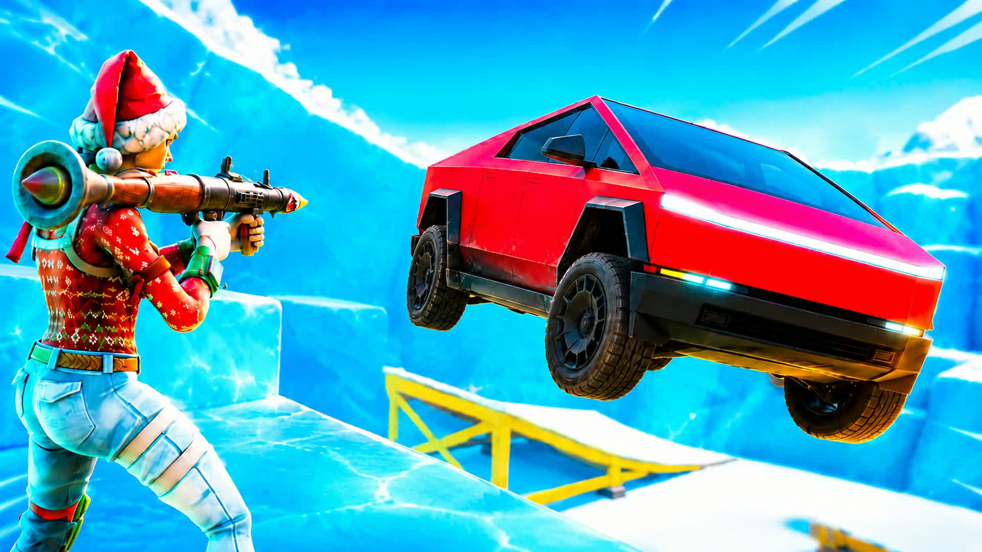 Crazy Winter Rockets VS Cars Reload