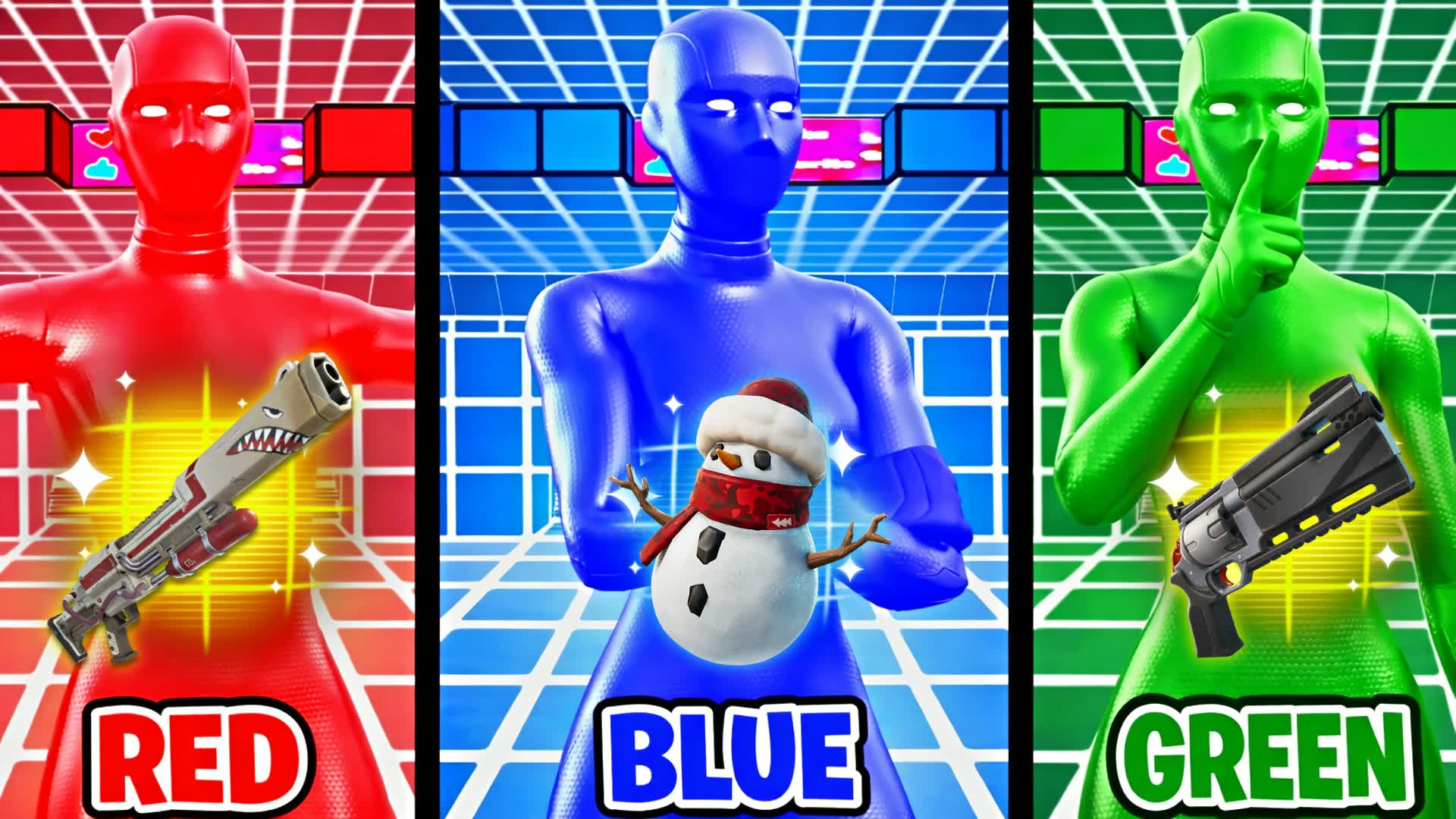 💯RED VS BLUE VS GREEN🔴🔵🟢