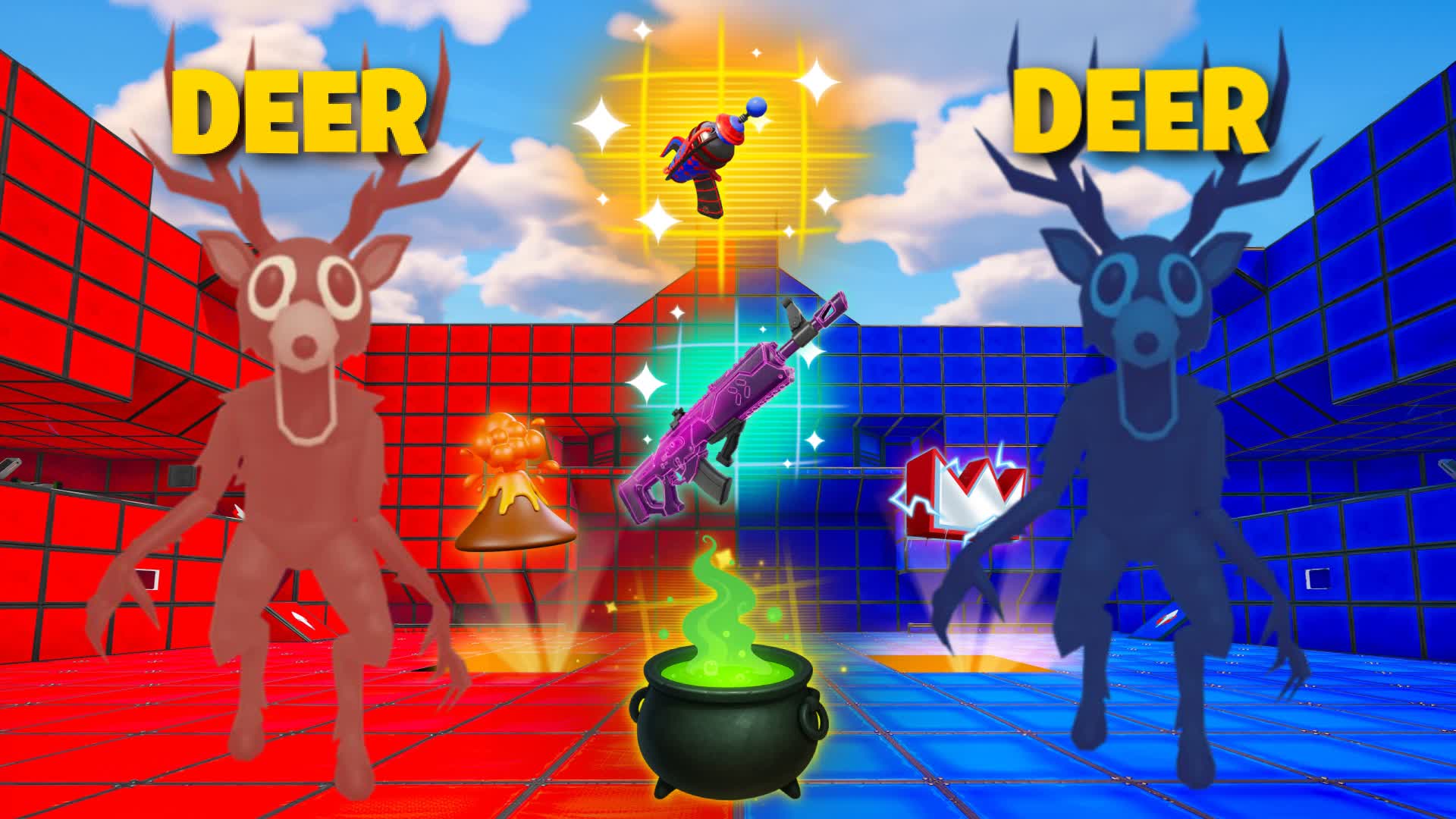 🦌 DEER RED VS BLUE 🔵🔴