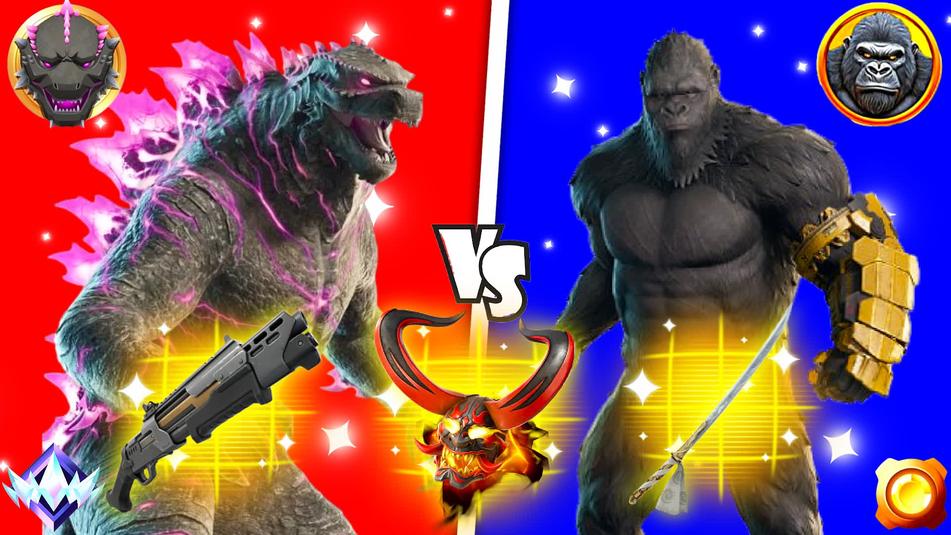 GODZILLA VS KONG RED VS BLUE 🦖🦍