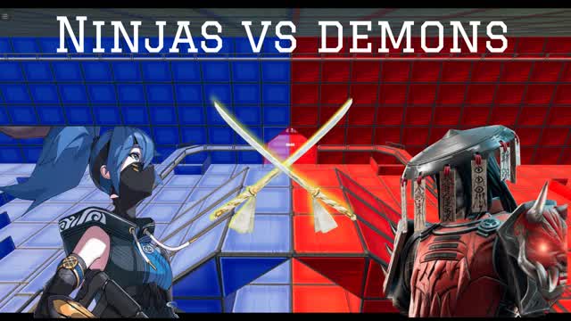 Ninjas vs Demons Red vs Blue