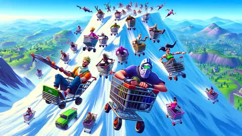 Shopping cart race FUN !!!