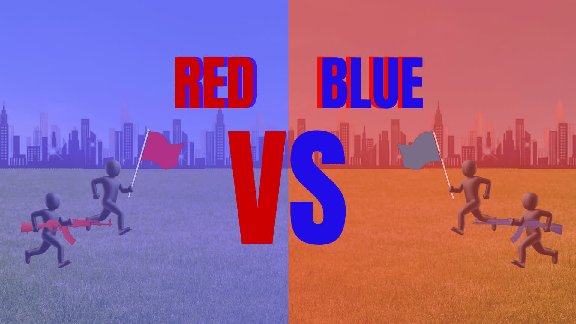 ULTIMATE CRAZY RED VS BLUE 🔴🔵