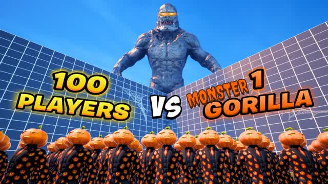 100 PLAYERS VS 1 GORILLA EVERY GUN 1V1🦍