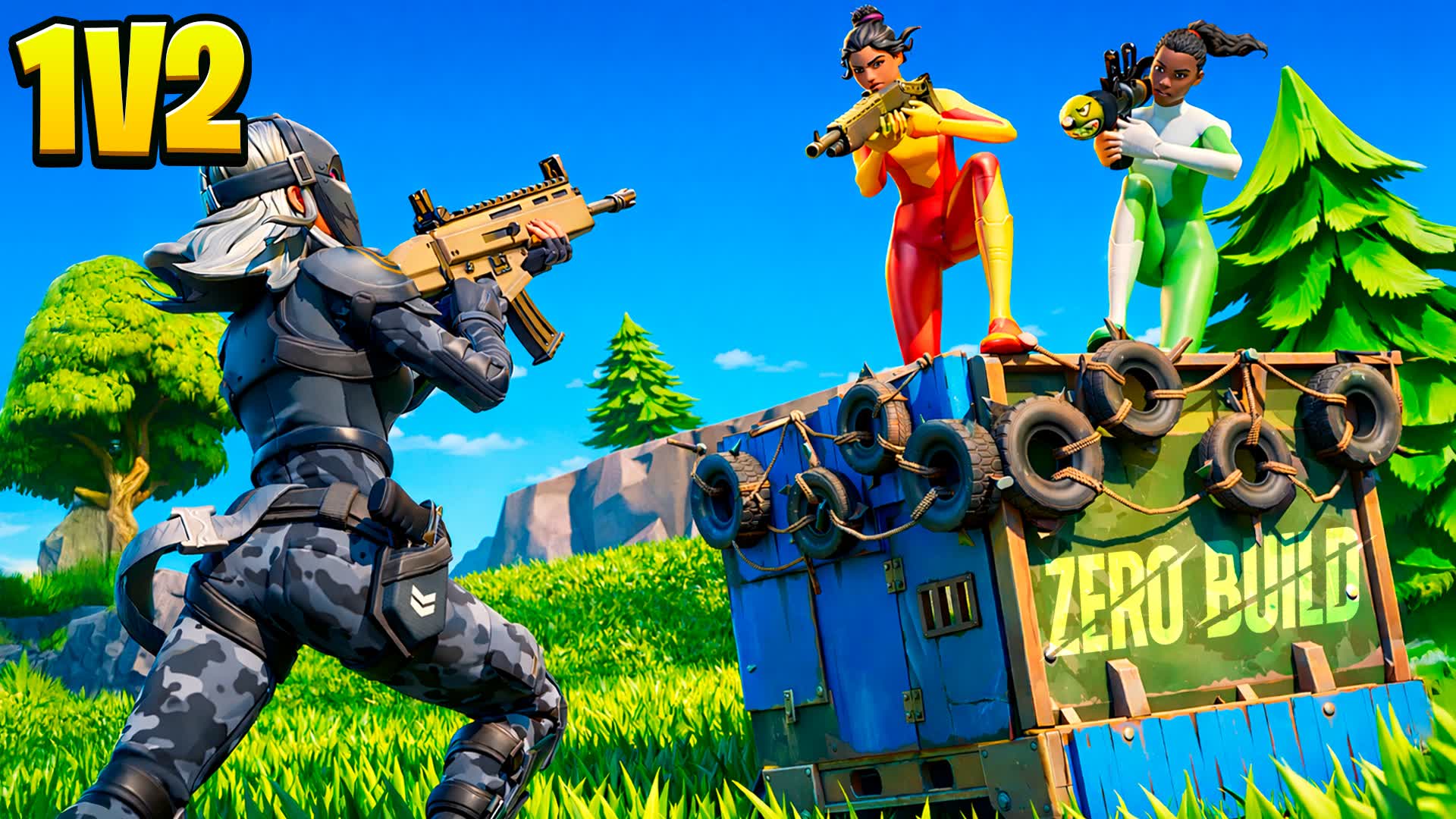 1V2 CLUTCH Zero Build 🎯 - REALISTICS