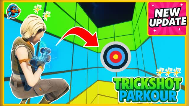 🔵TRICK SHOT MEDIUM PARKOUR 100🎯