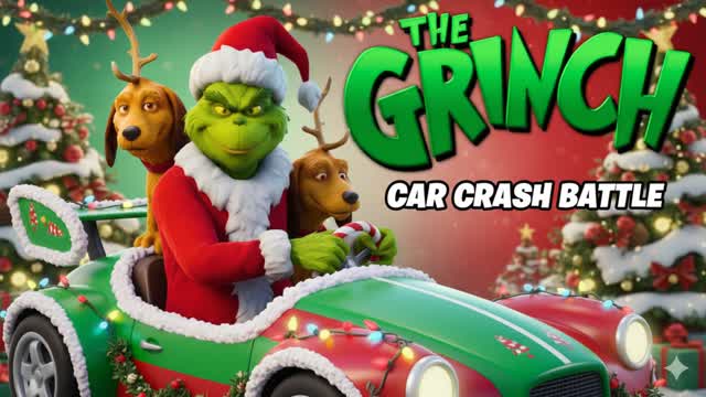 THE GRINCH CAR CRASH BATTLE🔥🚗 🎄
