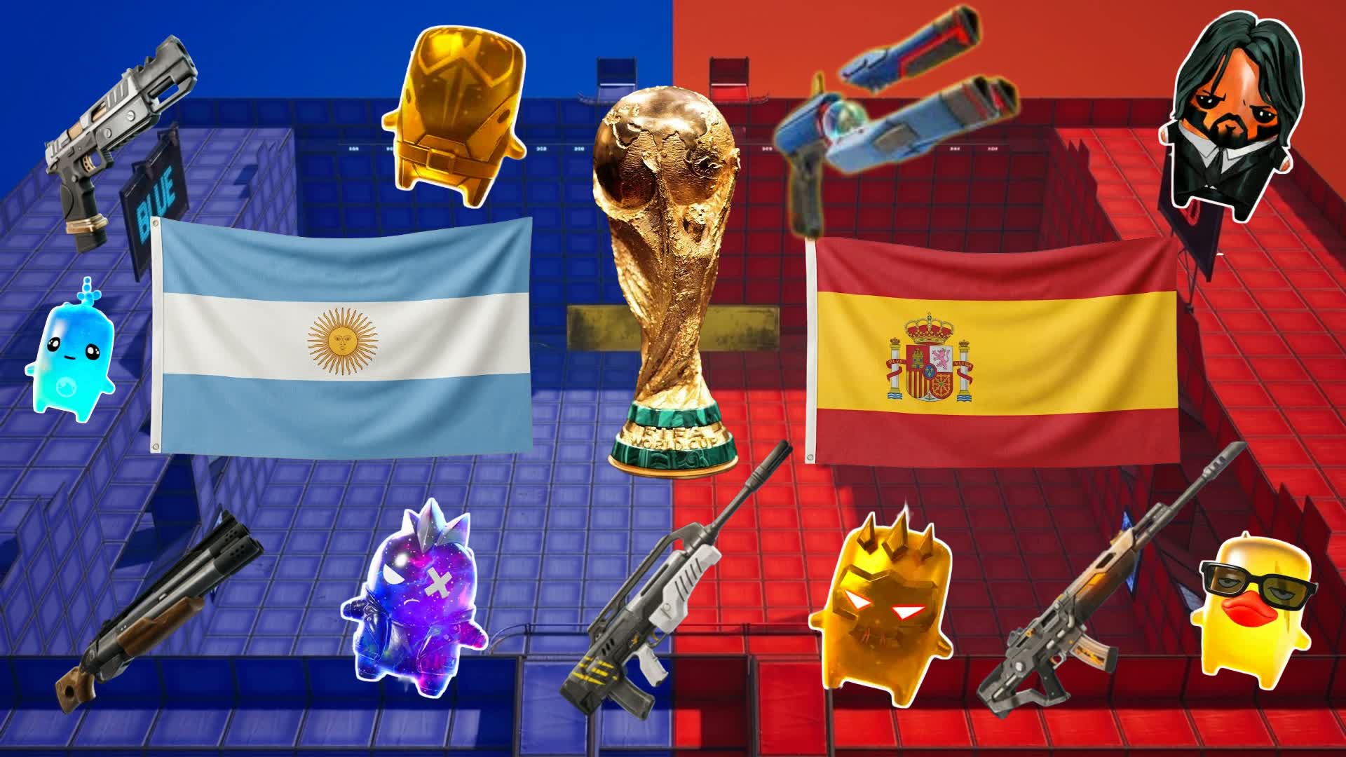 ARGENTINA VS SPAIN 🔴 RED VS BLUE 🔵