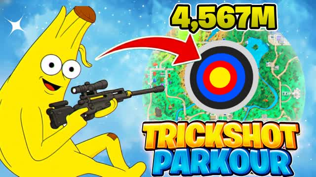 BANANA TRICKSHOT PARKOUR🎯(99+LEVELS)!