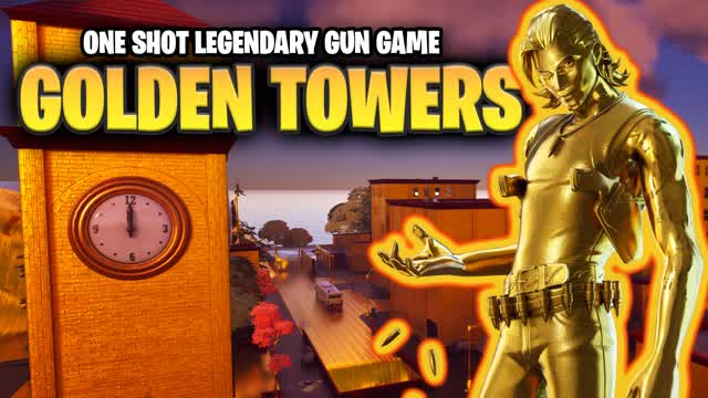 Golden Tilted Towers: Legendary Gun Game