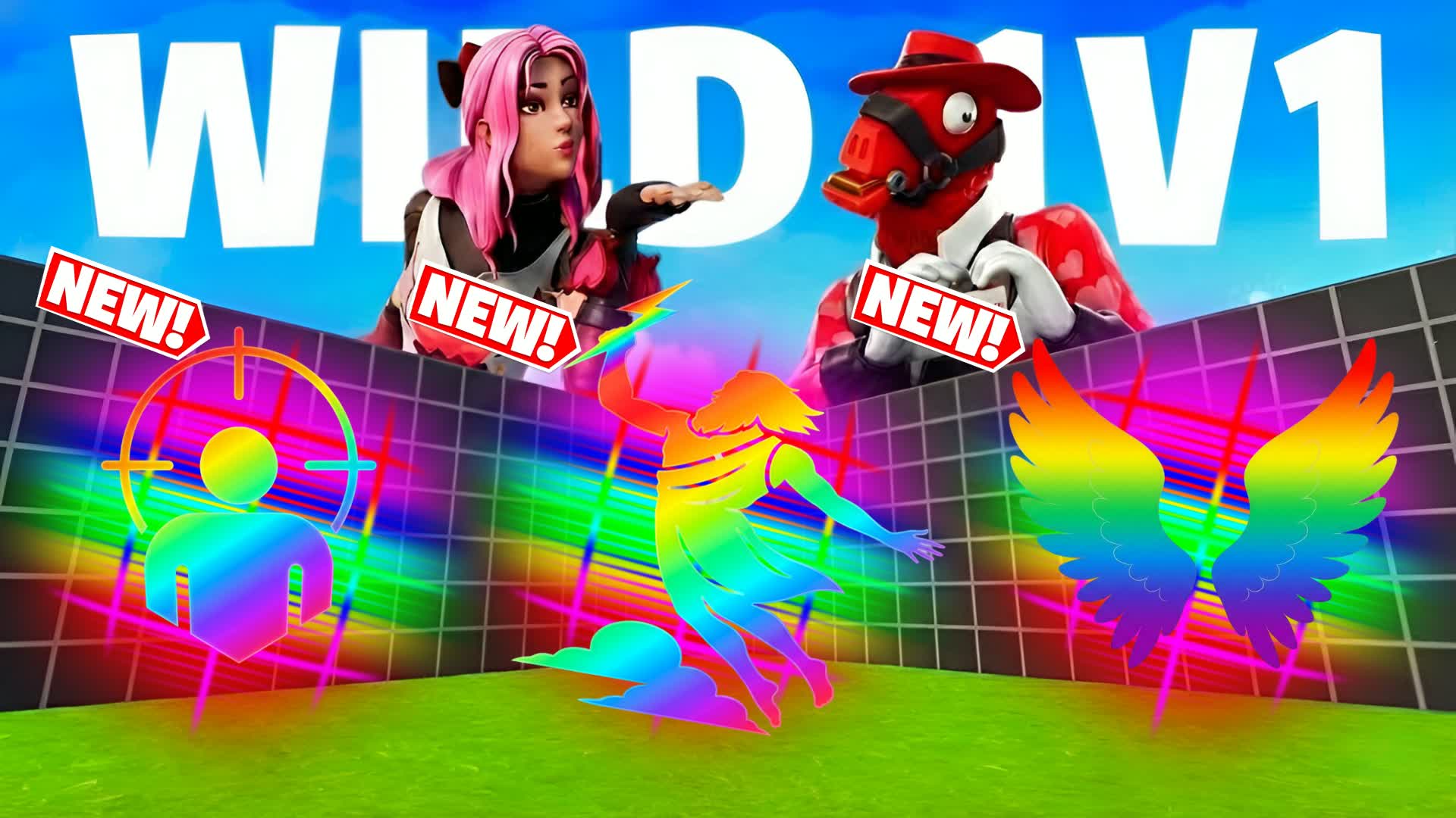 1v1 ALL GUNS AND POWERS - fortnite