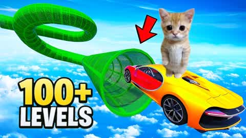 OBBY CAR PARKOUR + CATS😺