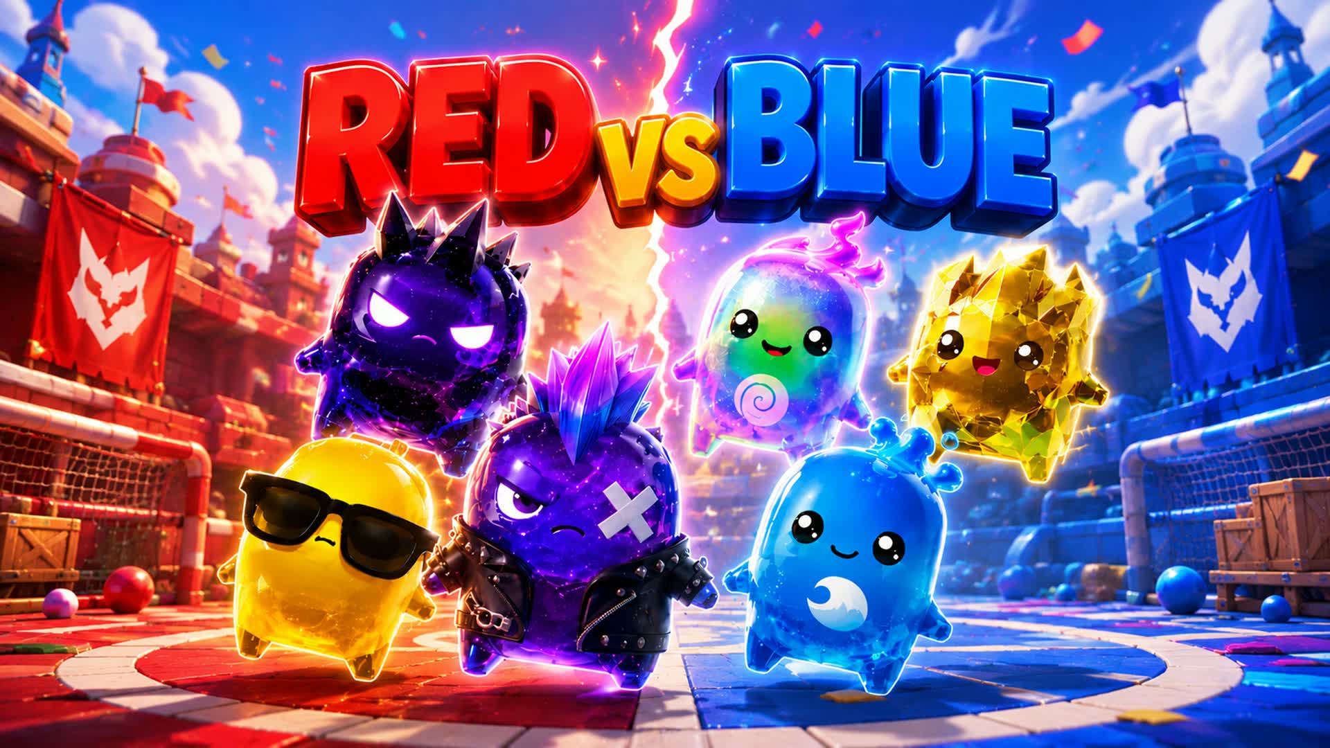 RED vs BLUE MEGA FUN TEAMS⚡