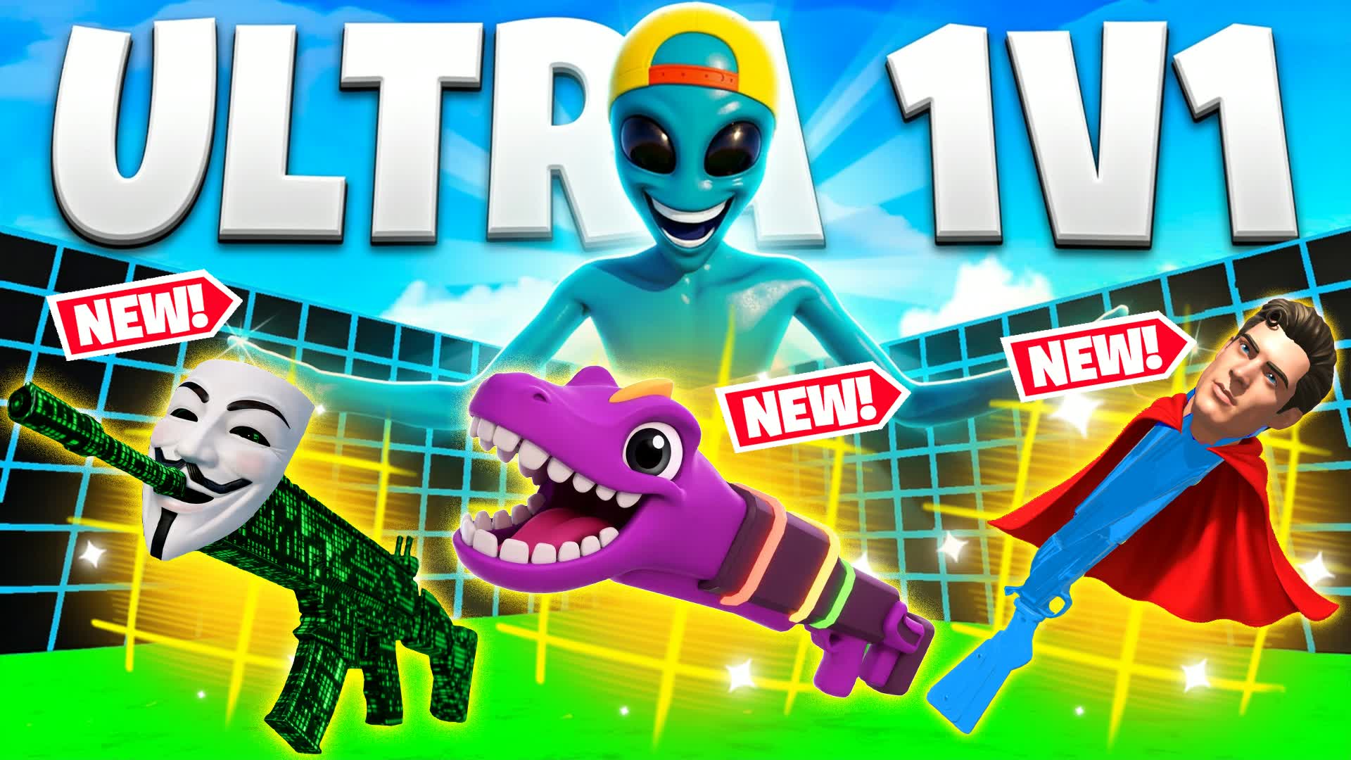 ULTRA 1V1 ALL GUNS & RED CARS BUILDFIGHT