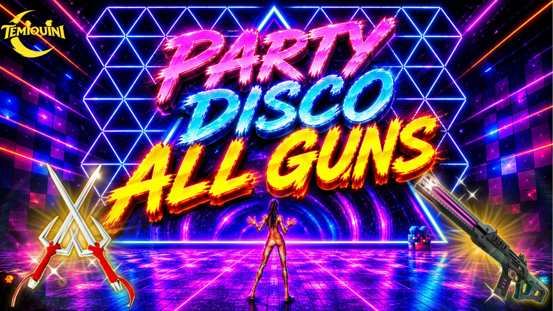 1V1 WITH ALL GUN PARTY DISCO!🔥🎉