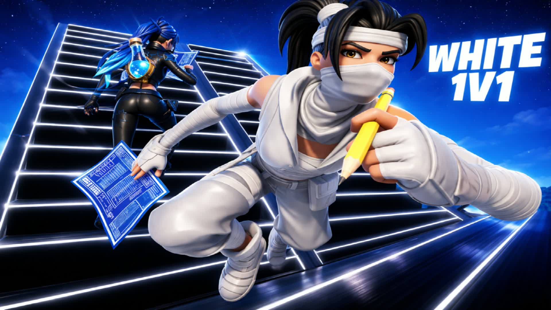 ホワイト1X 1V1ビルドファイト