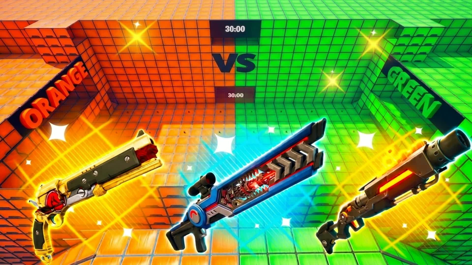 オレンジ VS グリーン